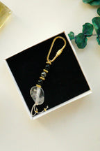 Koruyucu Kalkan Anahtarlık / Kristal Kuvars – Hematit – Oniks