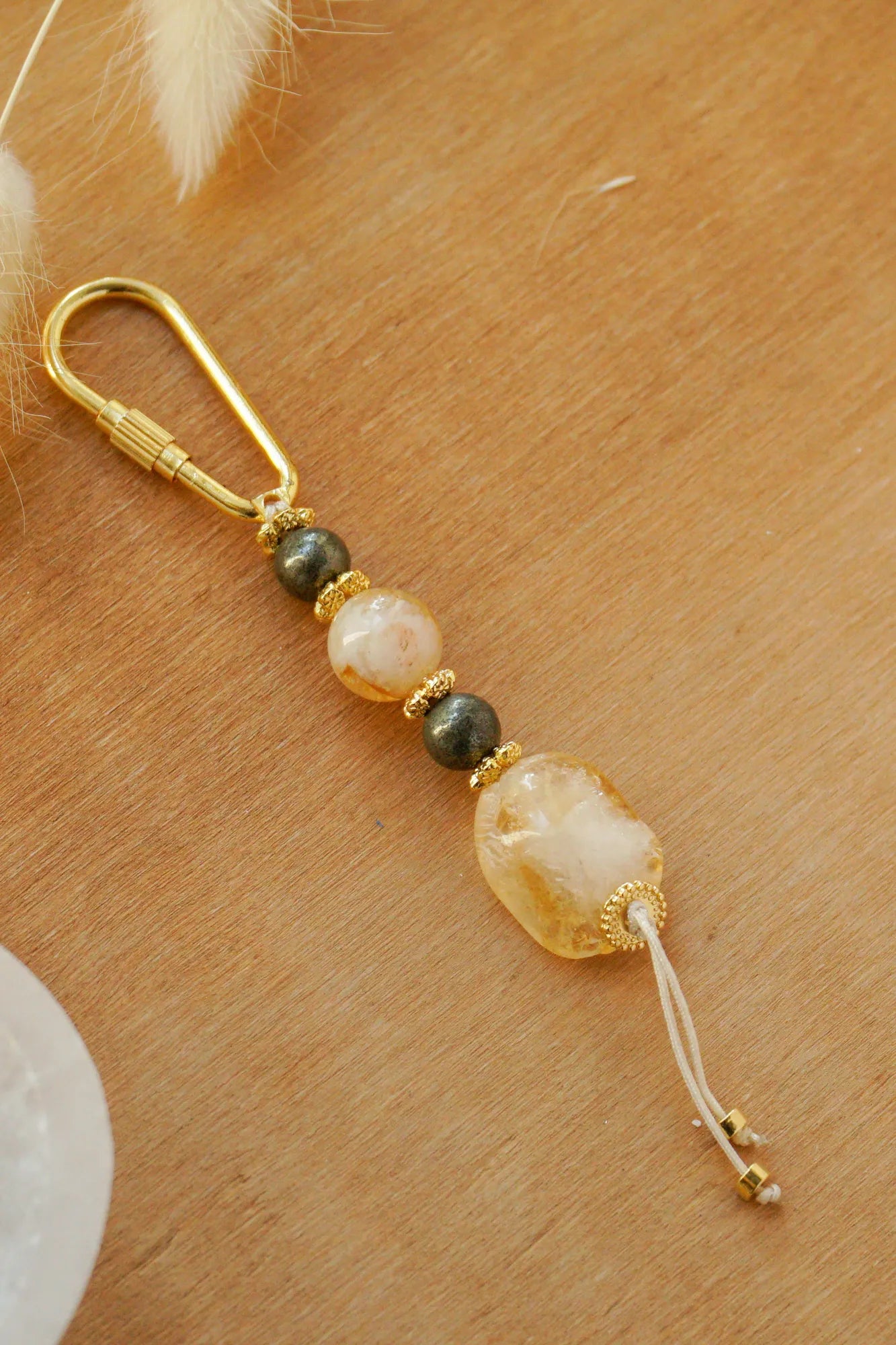 Bolluk & Bereket Anahtarlığı / Sitrin – Pirit