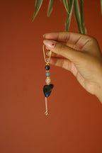 Ruhsal Korunma Anahtarlığı / Selenit – Ametist – Melek Taşı