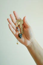 Ruhsal Korunma Anahtarlığı / Selenit – Ametist – Melek Taşı