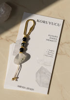 Koruyucu Kalkan Anahtarlık / Kristal Kuvars – Hematit – Oniks