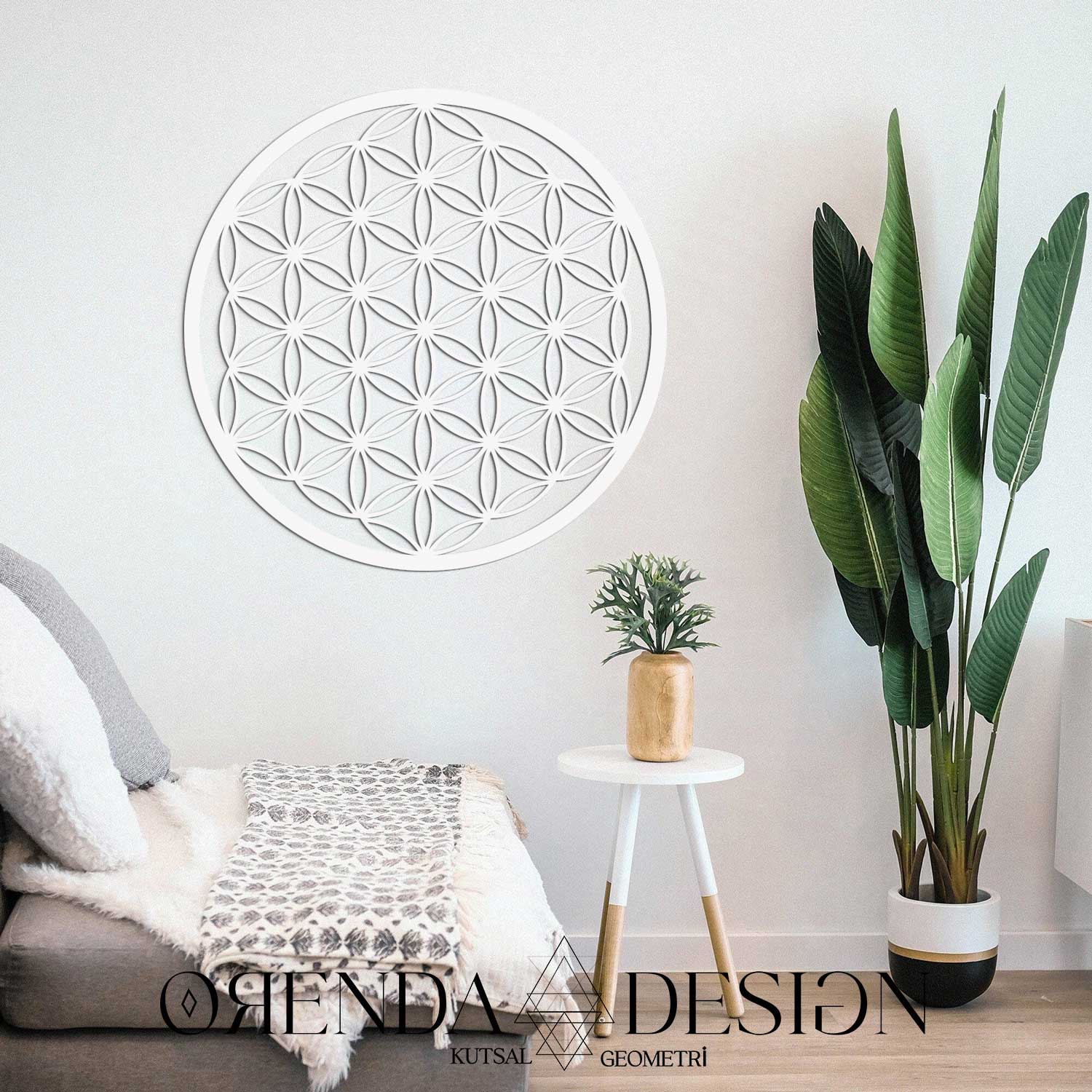 Flower of Life Painting Wood 