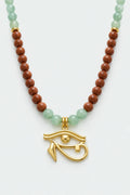 PROTECTION - Eye of Horus - Star Stone - Green Aventurine Natural Stone Necklace