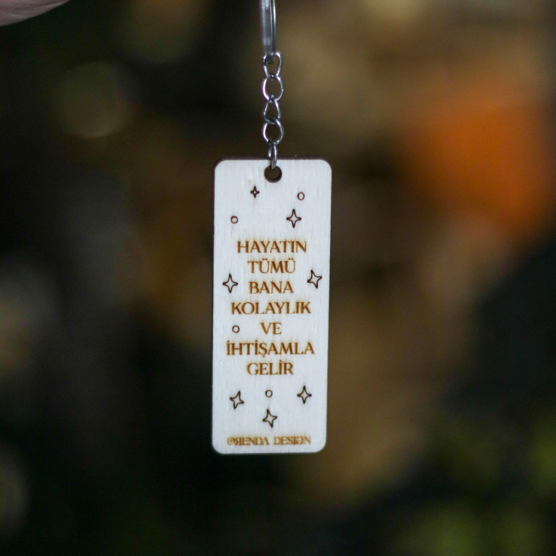 Affirmation Wooden Keychain