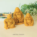 Buddha Set of 3 - Laughing Buddhas Beeswax Candle