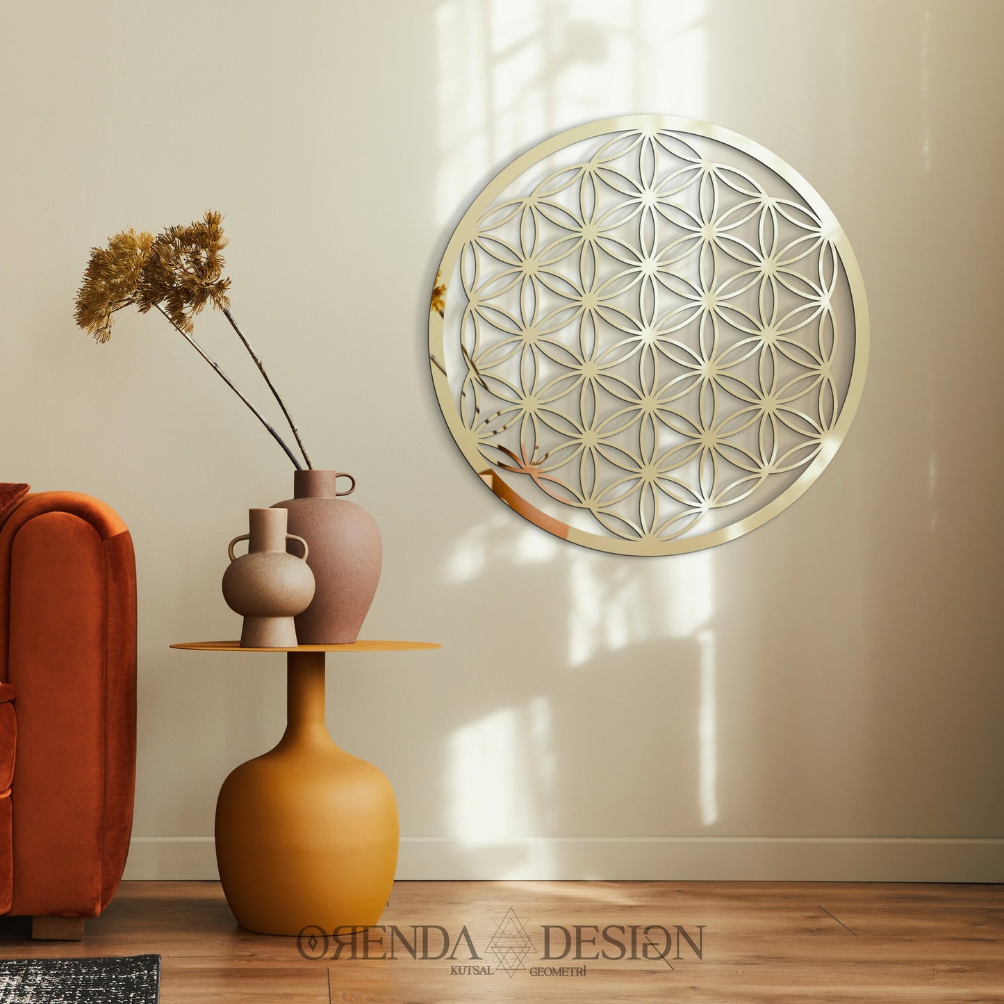 Gold Plexiglass FLOWER OF LIFE