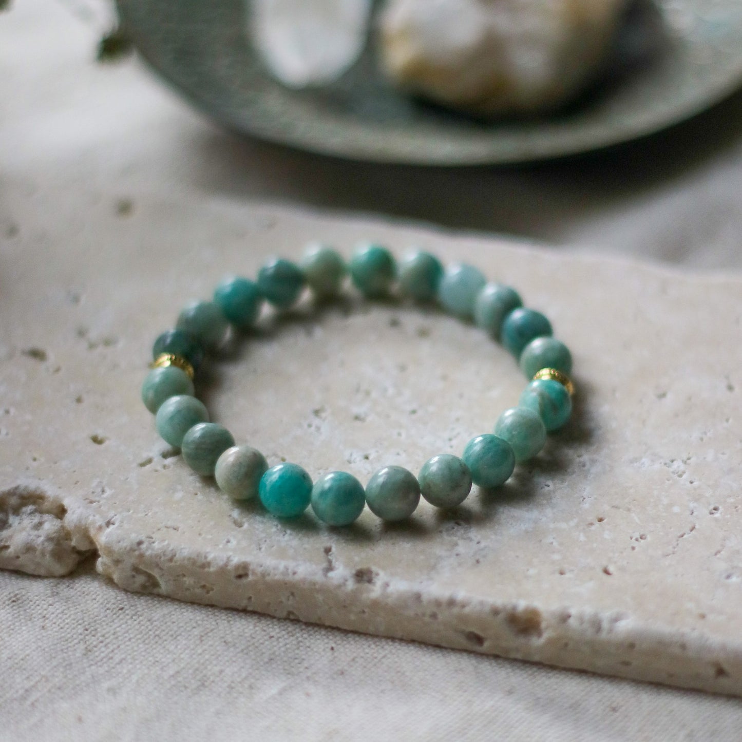 Amazonite Natural Stone Bracelet (Soothing and Balancing)