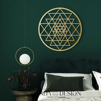 Gold Plexiglass SRI YANTRA