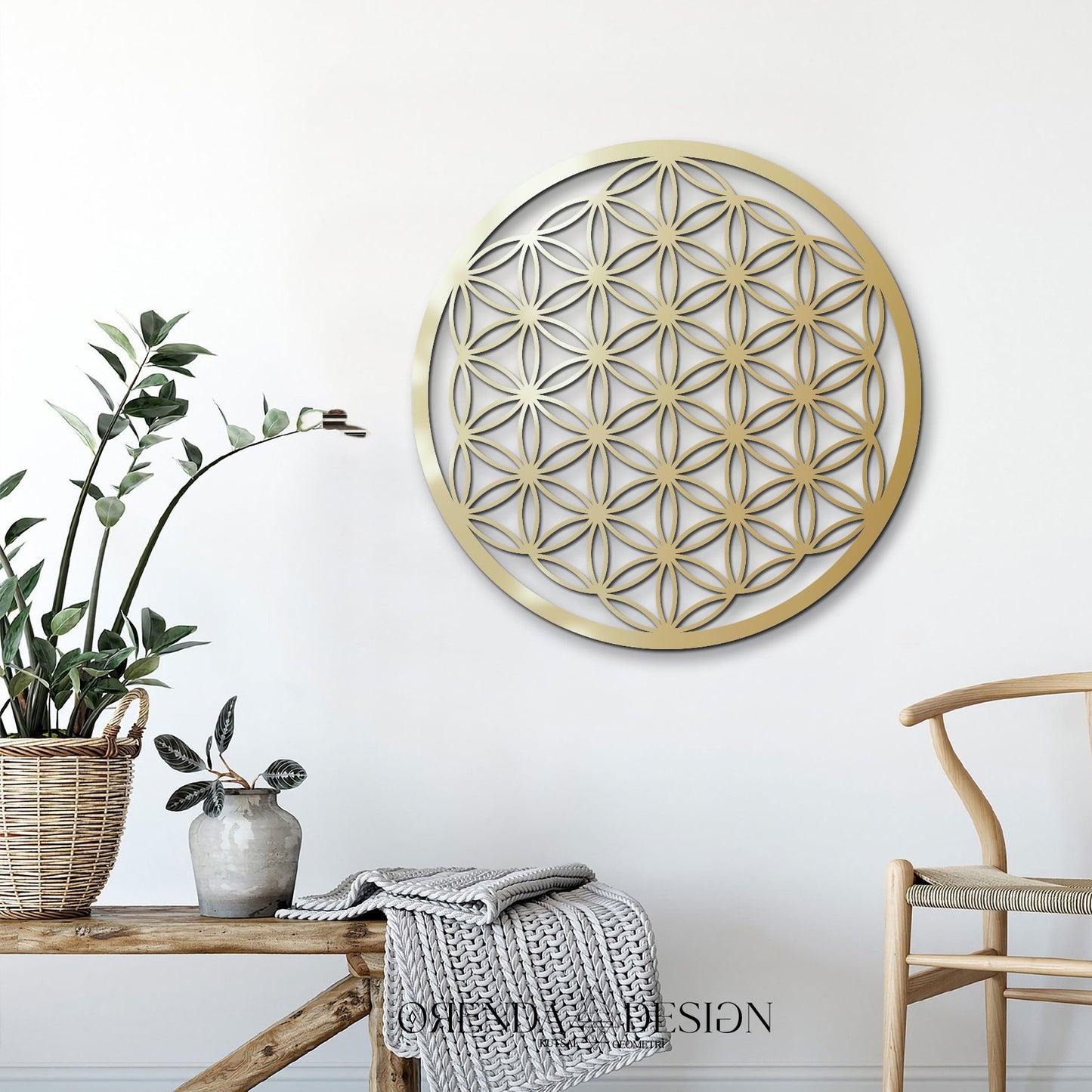 Gold Plexiglass FLOWER OF LIFE