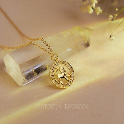 Aslan Burcu Kolye- Gold Model 2