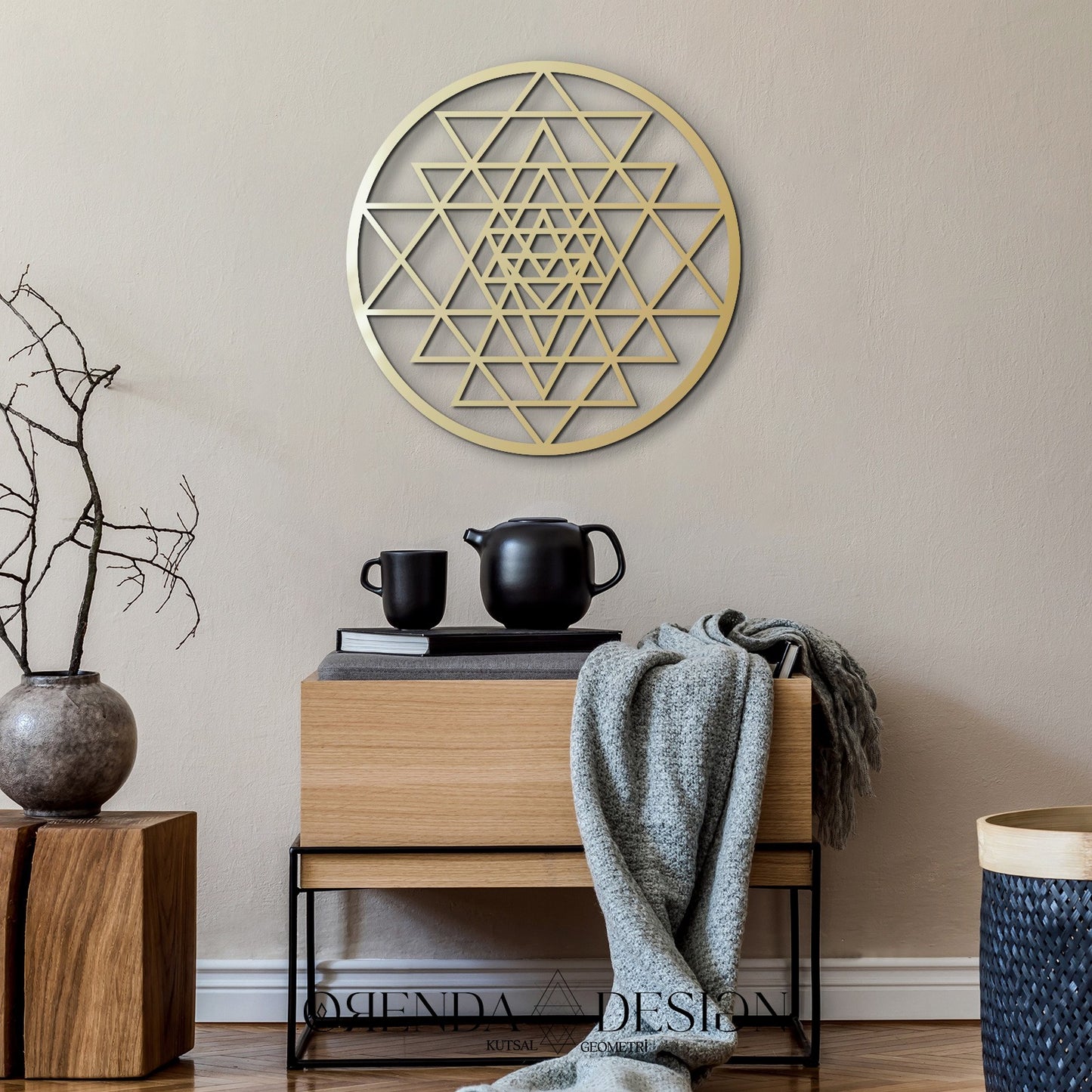 Gold Plexiglass SRI YANTRA