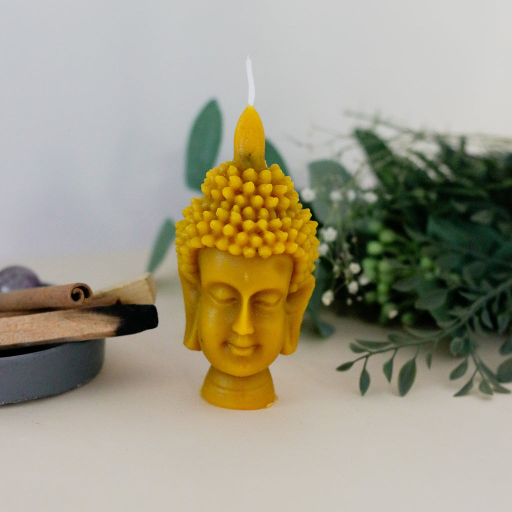 Buddha Head Beeswax Candle Model 2
