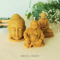 Buddha Set of 3 - Buddha Head - Laughing Buddha - Mystical Buddha Wax Candle