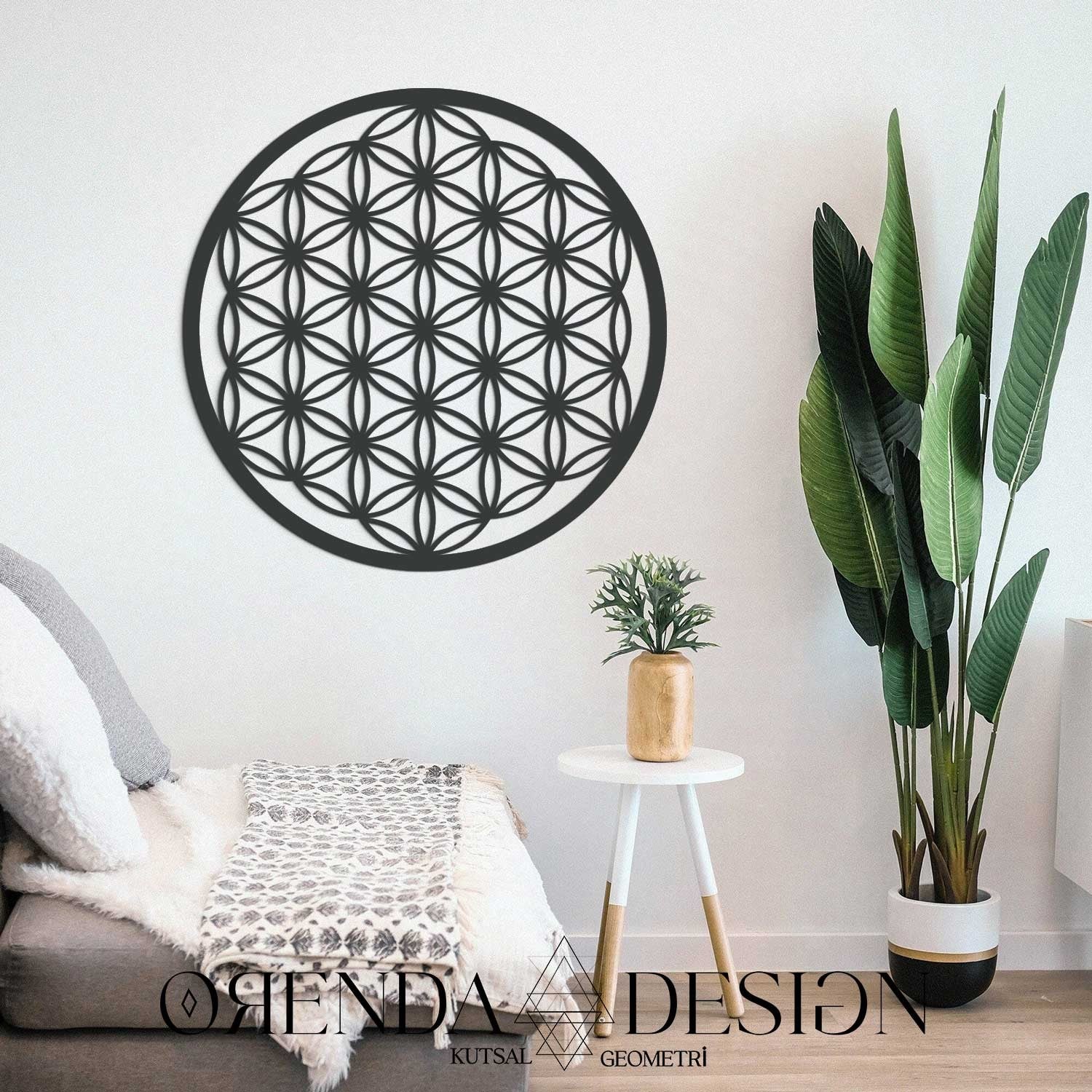 Flower of Life Painting Wood 