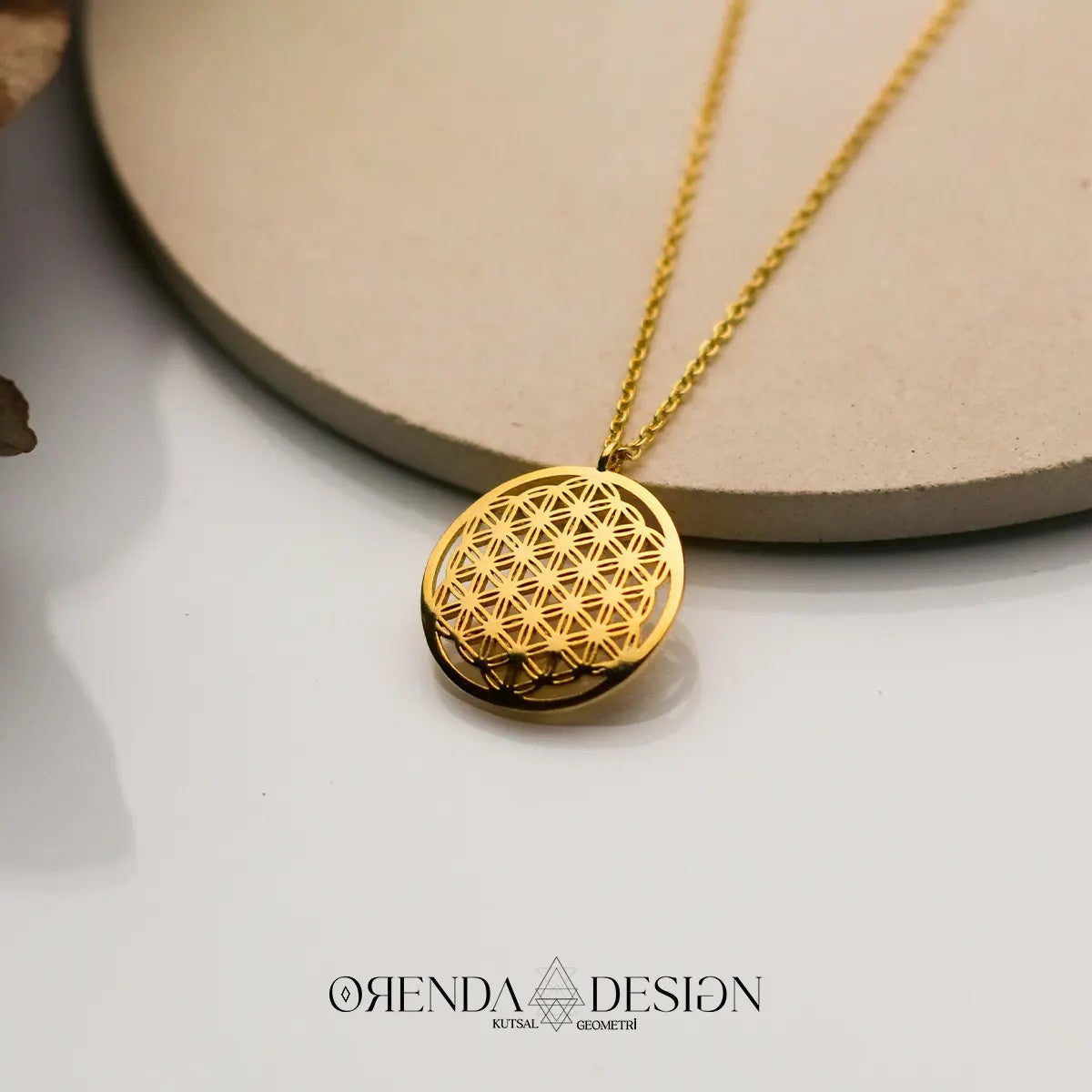 FLOWER OF LIFE Necklace No 1 - Gold