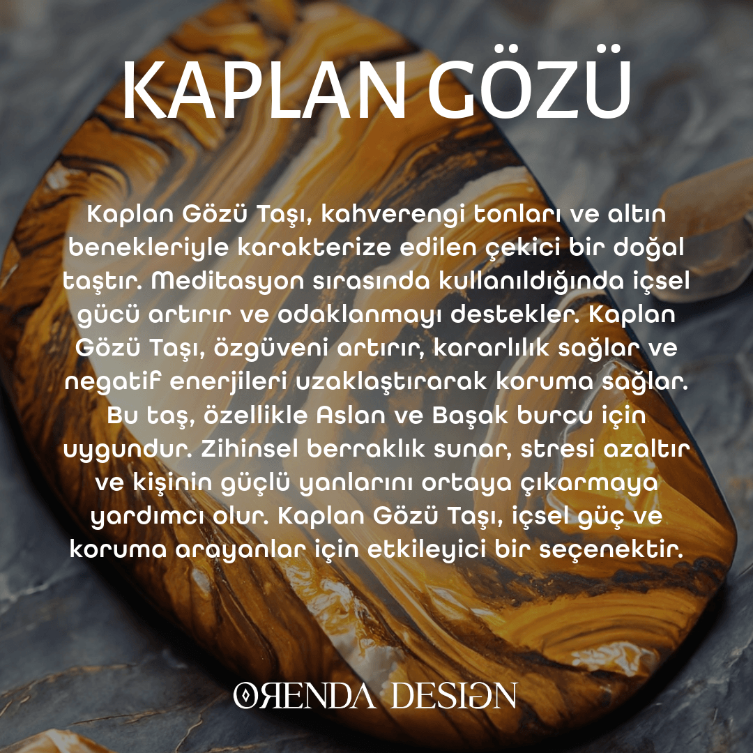 Kaplan Gözü Doğal Taş Bileklik (Güç ve Koruma)