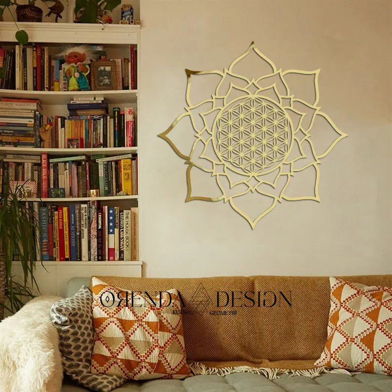 Gold Plexiglass Petal FLOWER OF LIFE