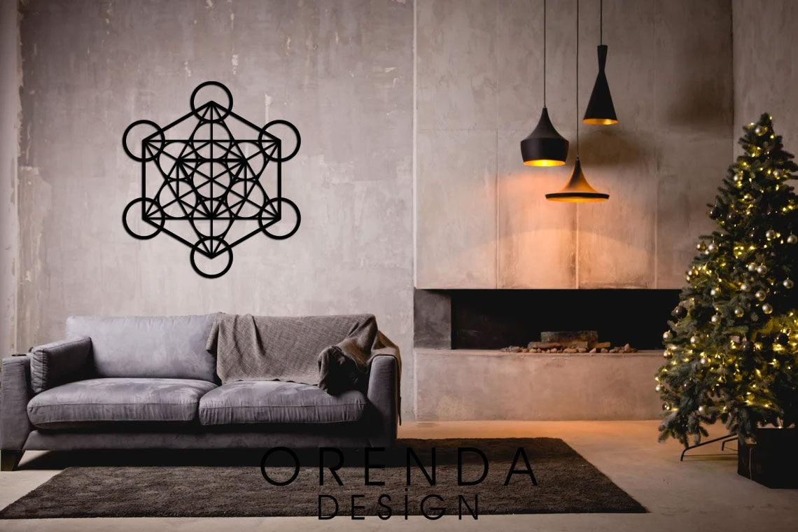 METATRON CUBE Table Wood - Black 