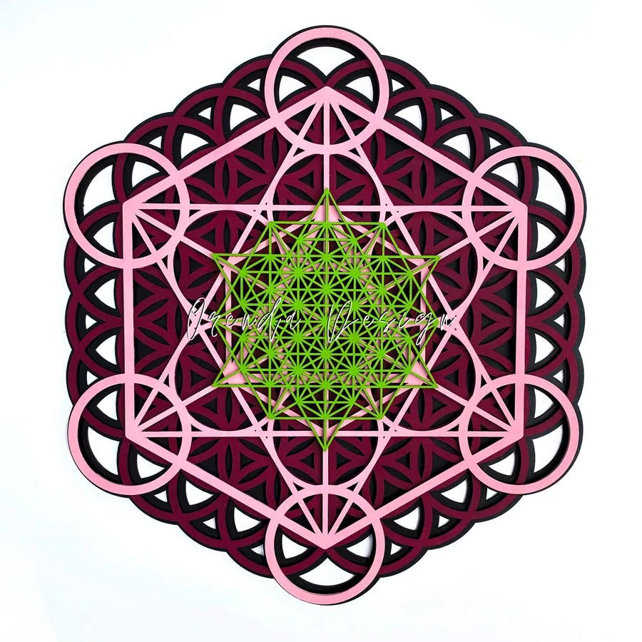 Mandala Yaşam Çiçeği-Metatron Küp-Tetrahedron No:3