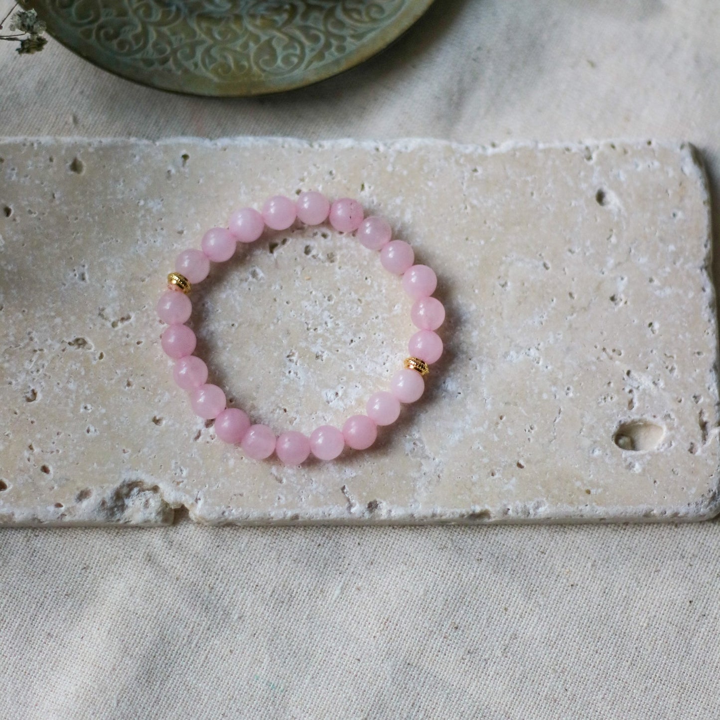 Rose Quartz Natural Stone Bracelet (Love and Relaxation)