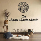 “Om Shanti Shanti Shanti” Wooden Wall Writing