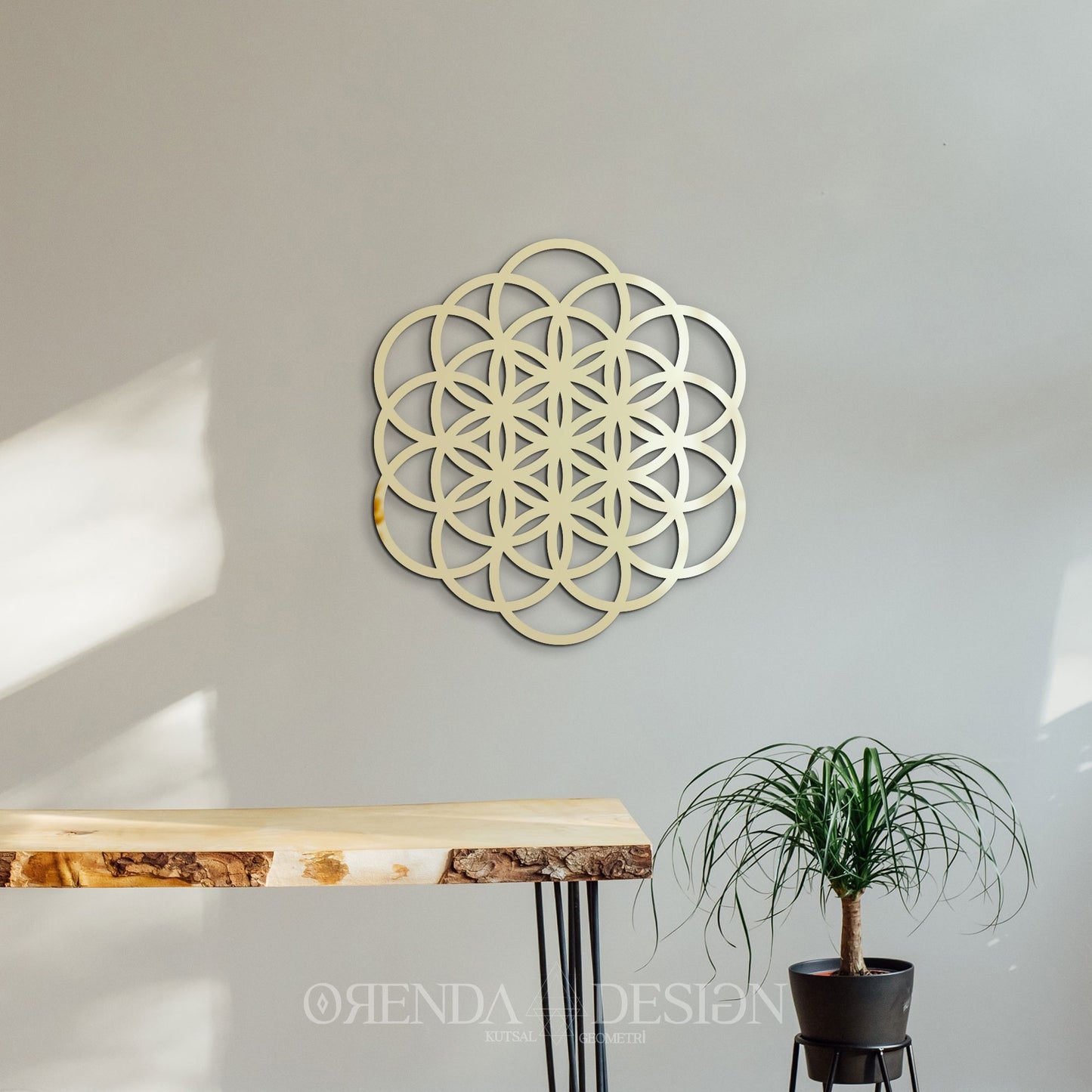 Gold Plexiglass FLOWER OF LIFE Ver.4