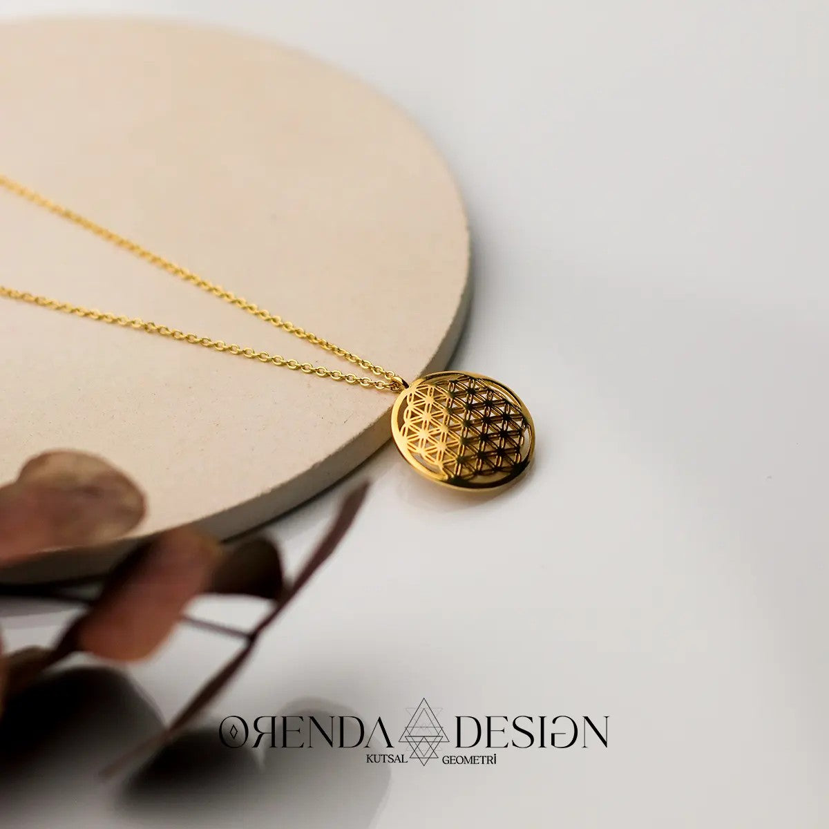 FLOWER OF LIFE Necklace No 1 - Gold