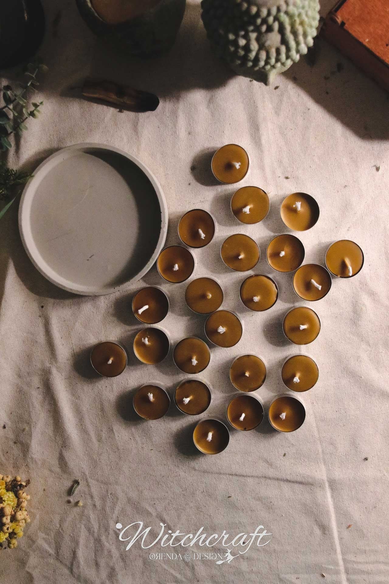 Ritual Kit 24 Beeswax Tealight #witchcraft