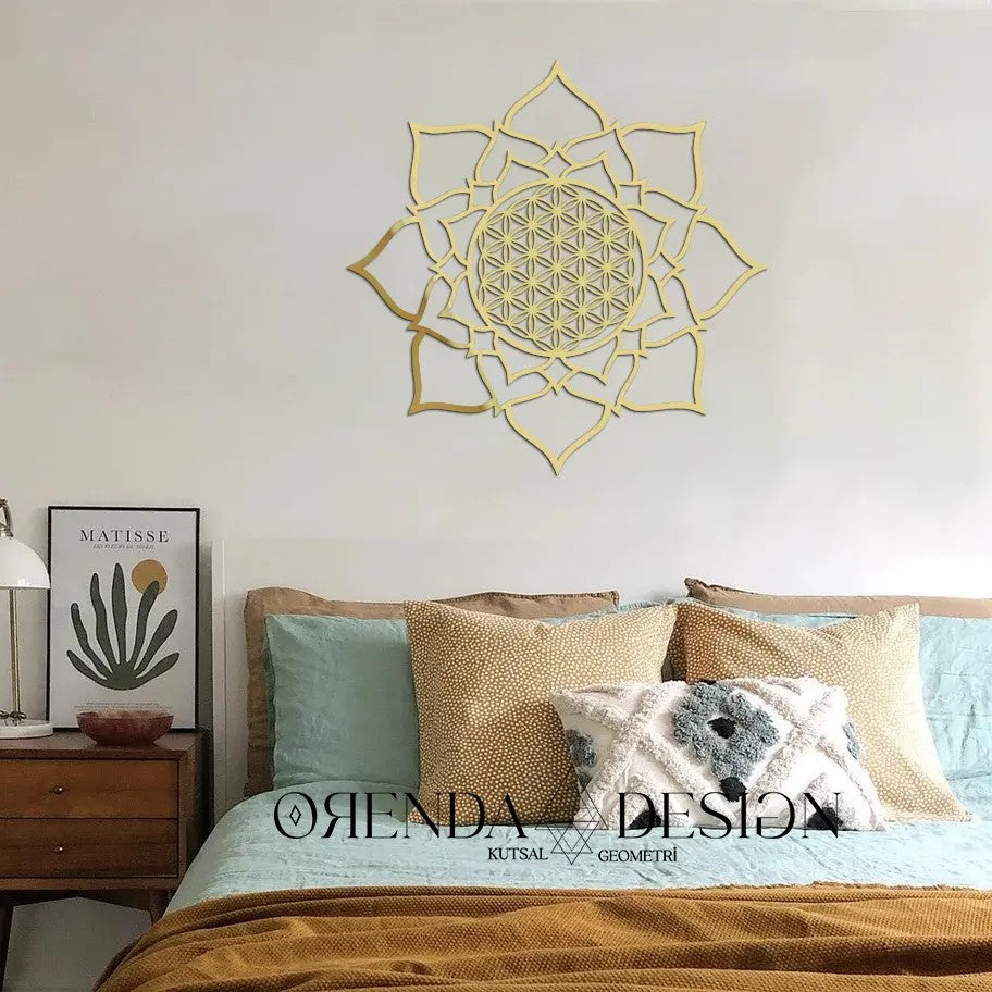 Gold Plexiglass Petal FLOWER OF LIFE