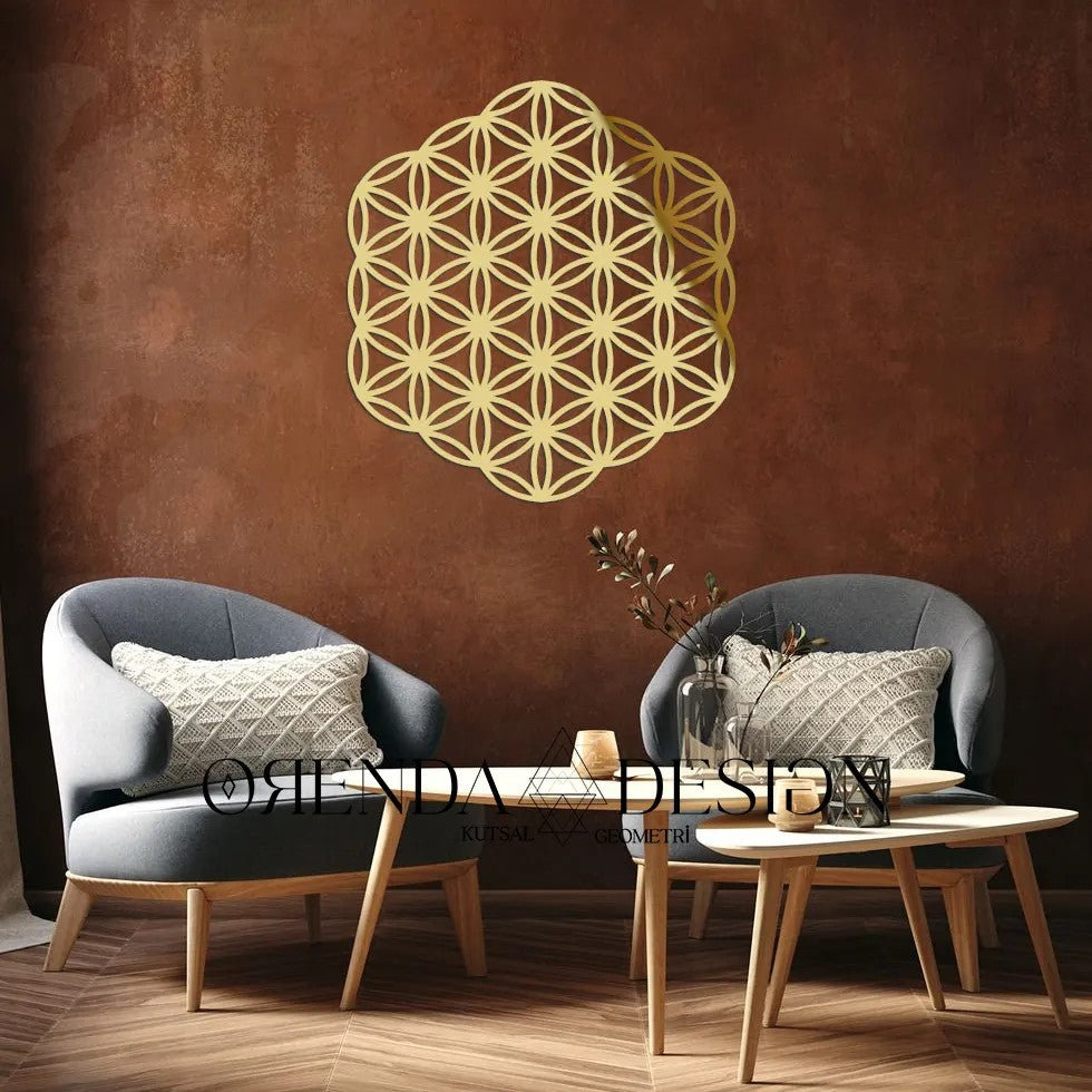 Gold Plexiglass FLOWER OF LIFE Ver.3