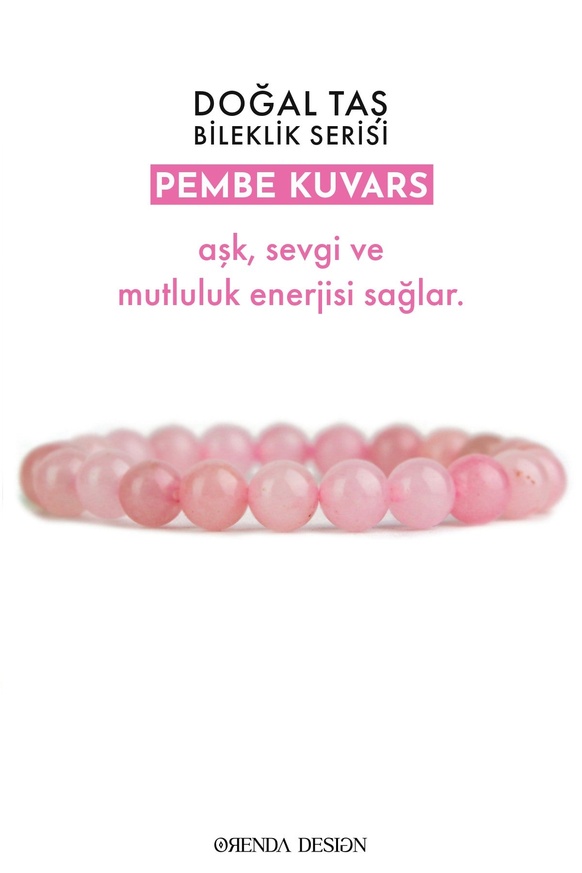 Rose Quartz Natural Stone Bracelet (Love and Relaxation)