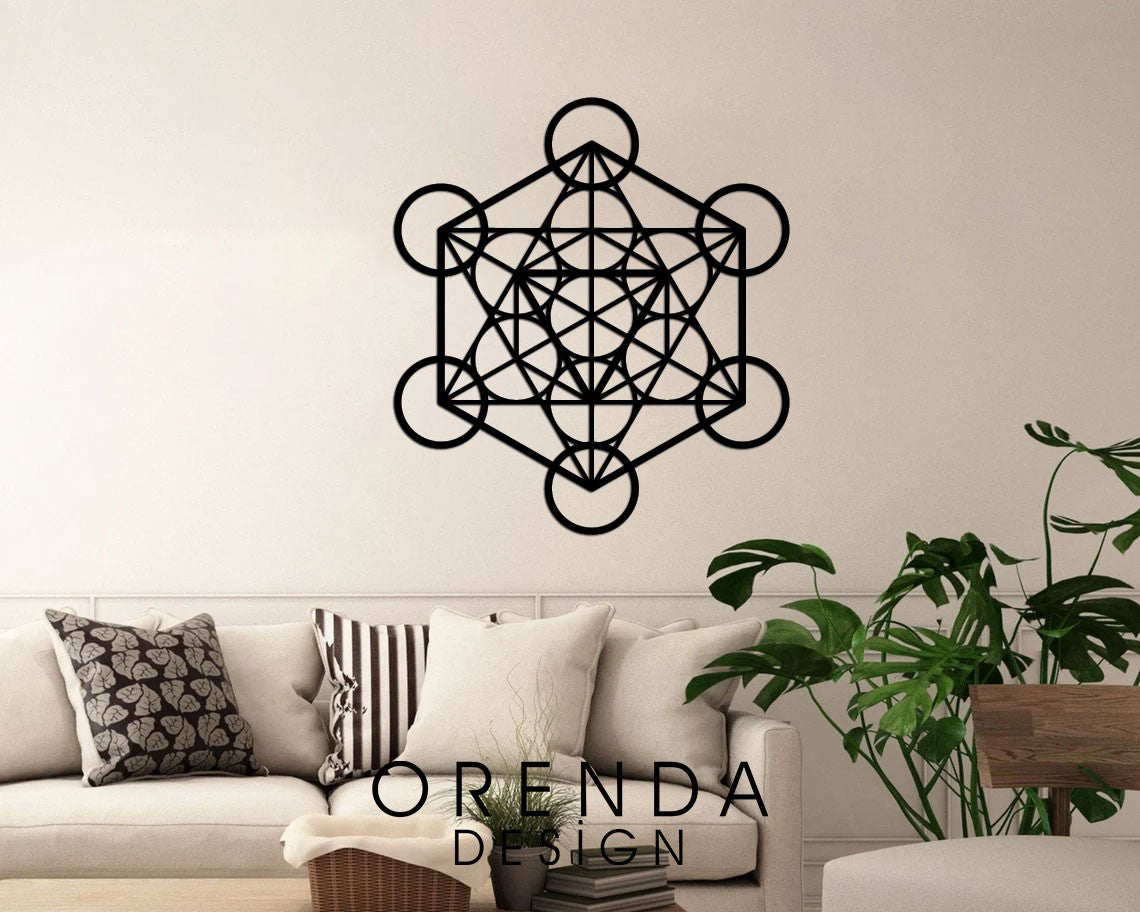 METATRON CUBE Table Wood - Black 