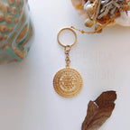 Gold Sri Yantra Keychain