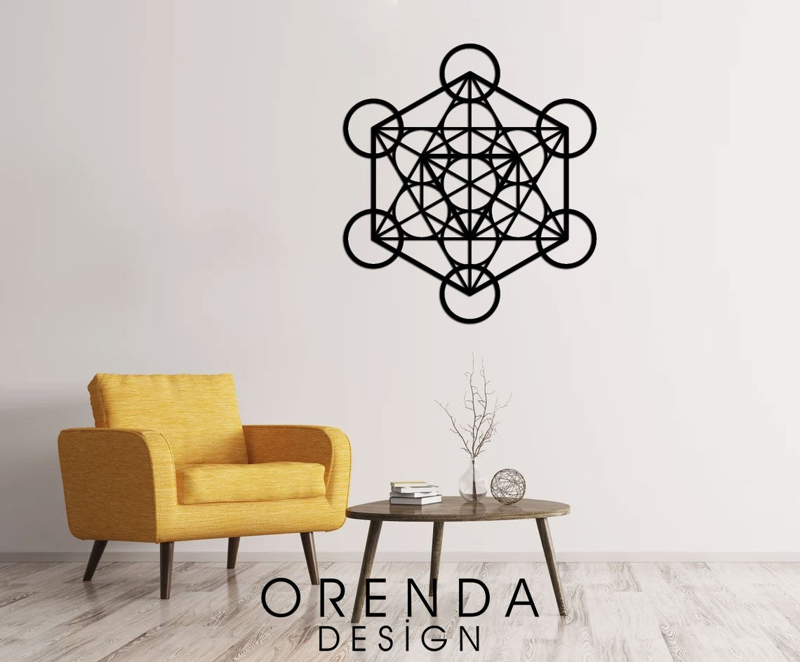 METATRON CUBE Table Wood - Black 