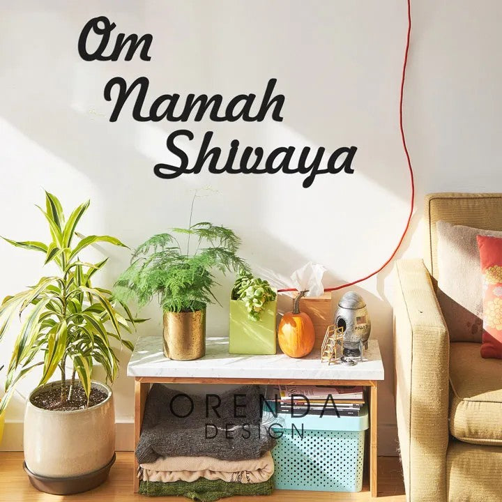 “Om Namah Shivaya” Wooden Wall Writing