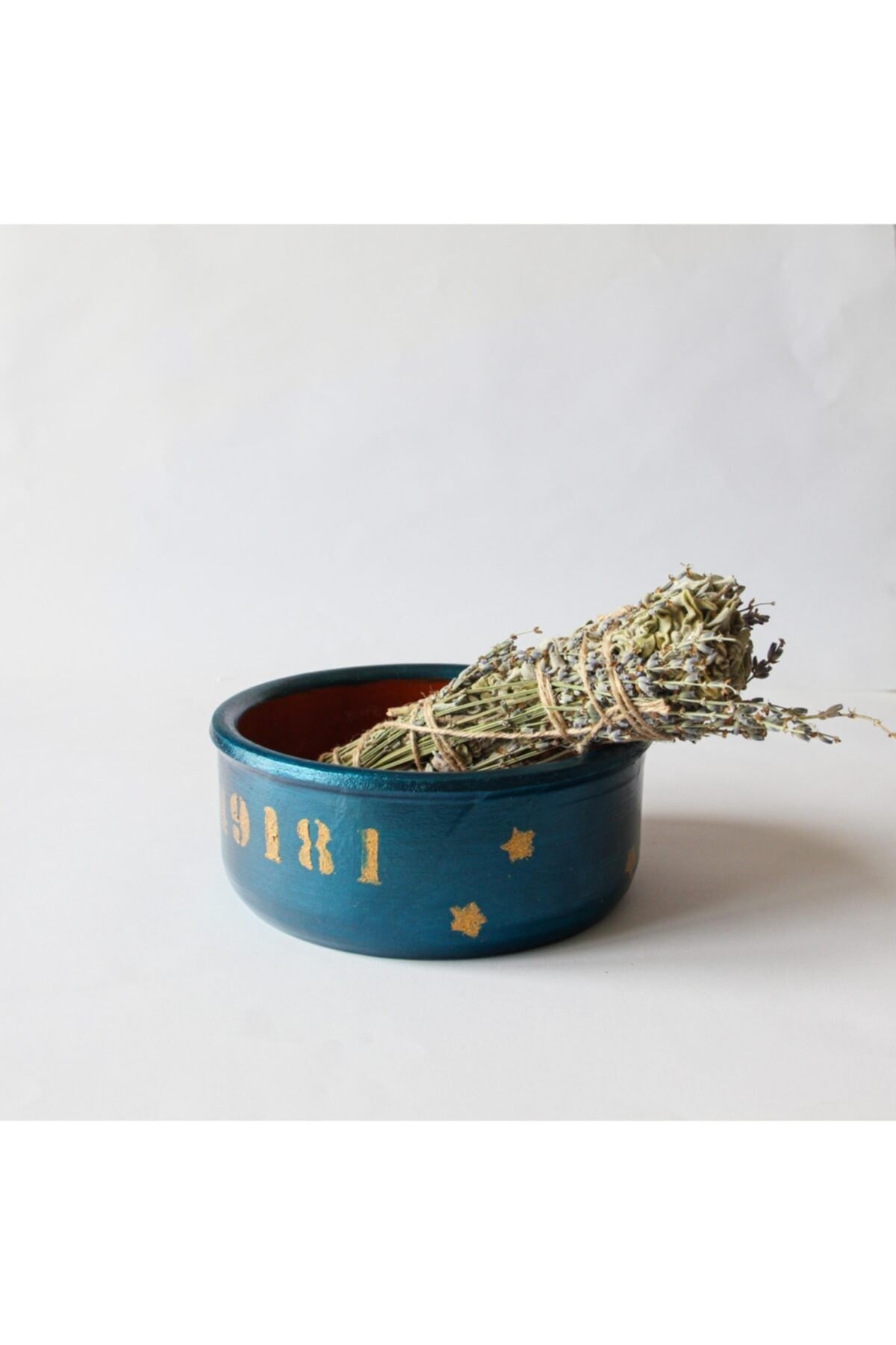 Dark Blue Bowl Incense And Incense Burner