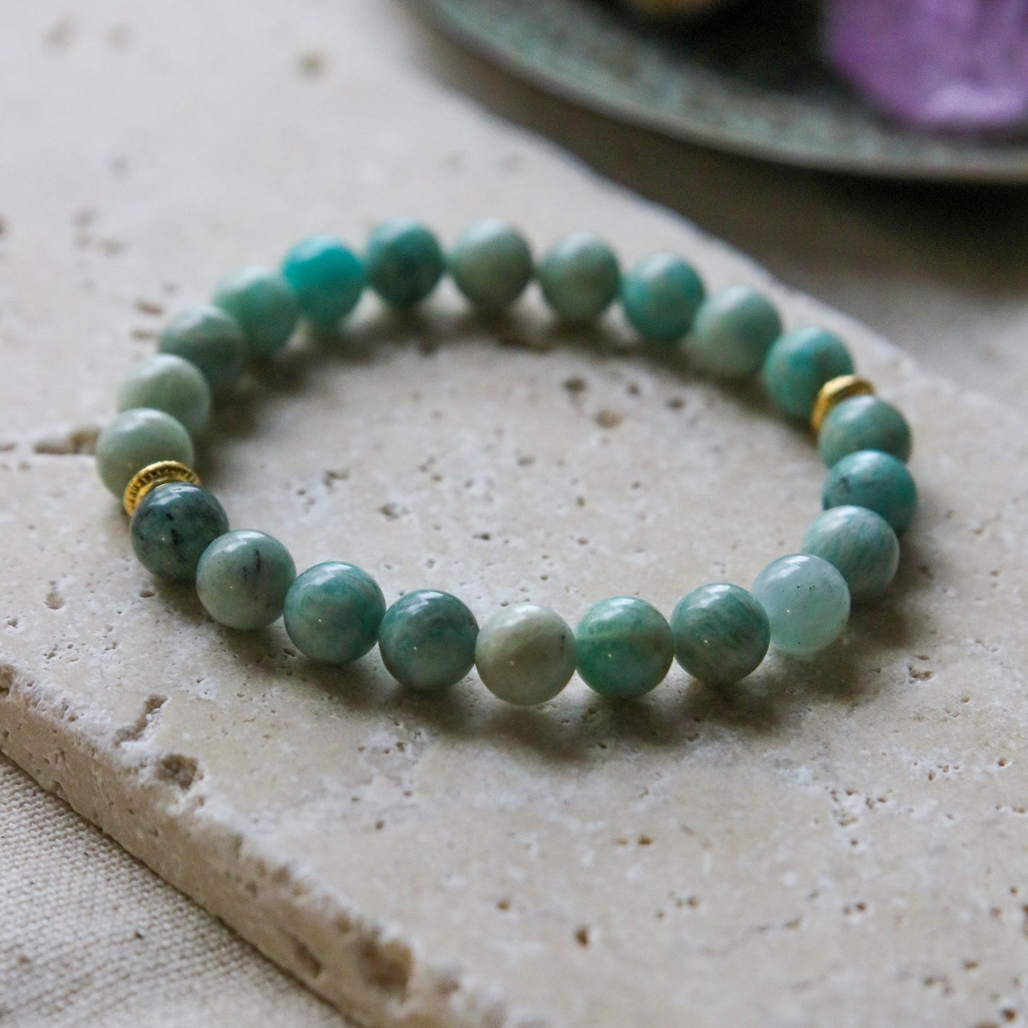 Amazonite Natural Stone Bracelet (Soothing and Balancing)