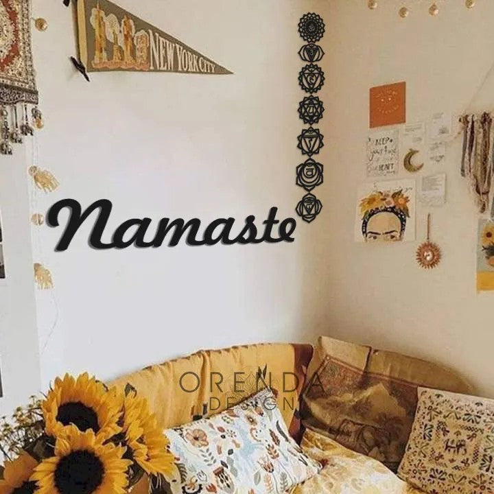 “Namaste” Wooden Wall Writing