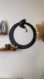 OUROBOROS Tablo Ahşap - Siyah