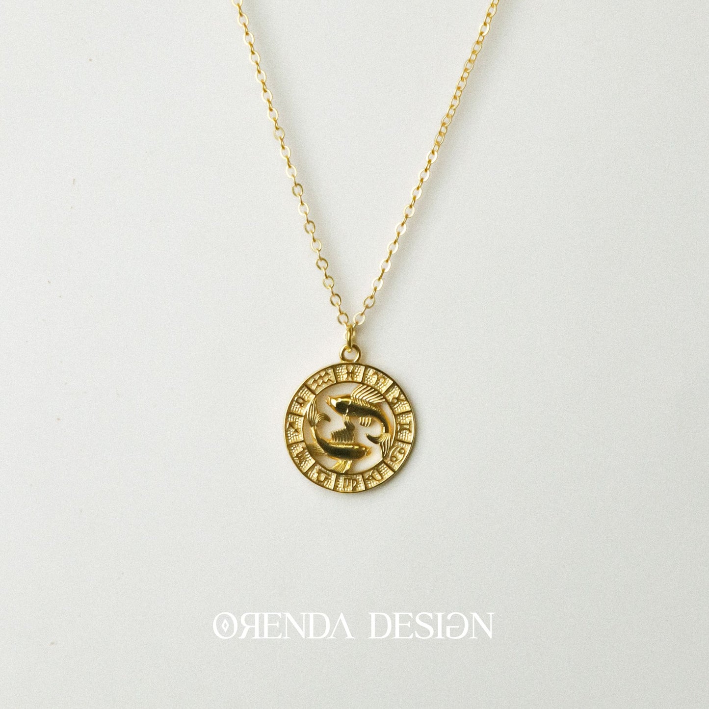 Pisces Necklace- Gold Model 2