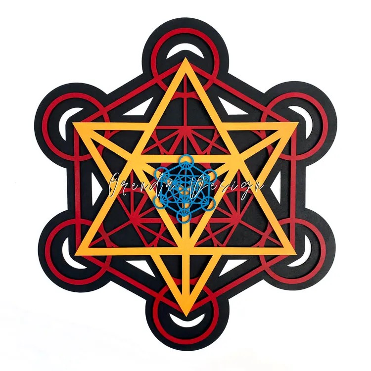 Mandala Metatron Küp-Merkabah-Sriyantra No:4