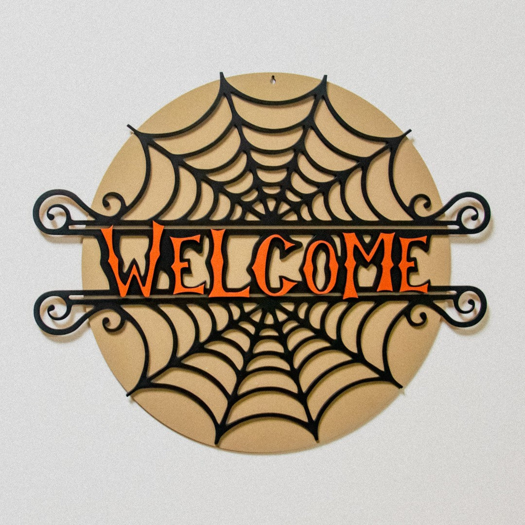 Welcome Spider Web - Wall Panel