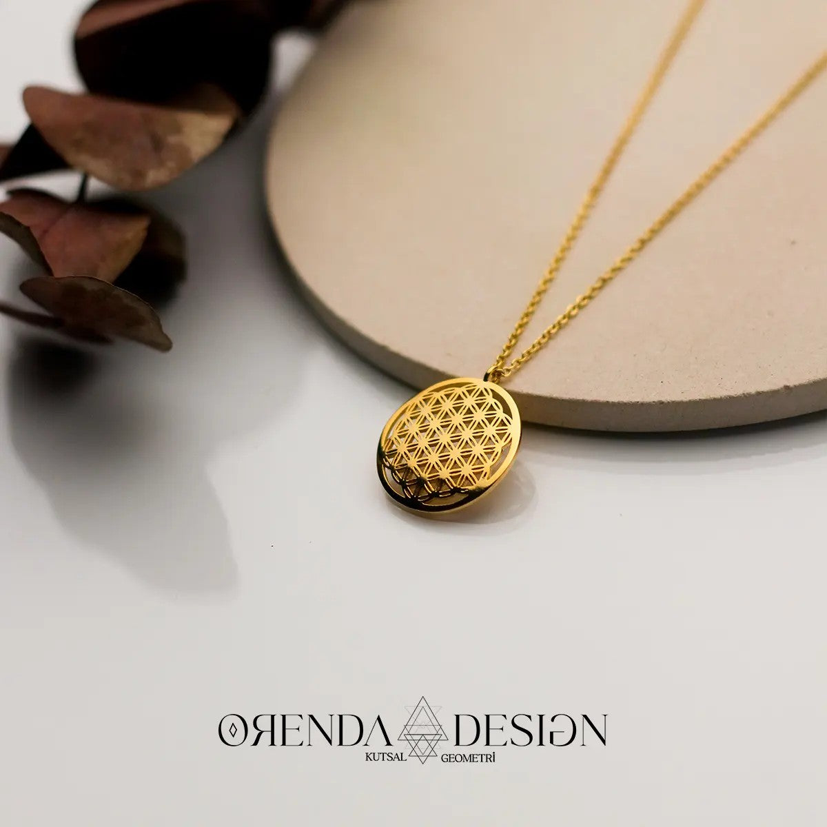 FLOWER OF LIFE Necklace No 1 - Gold