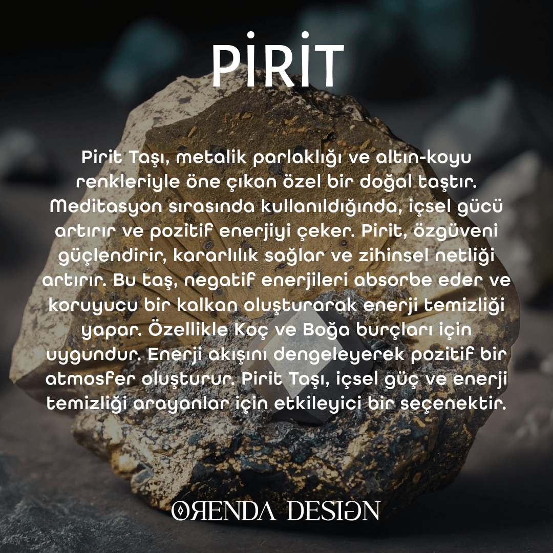 Pirit Doğal Taş Bileklik (Güç ve Enerji)