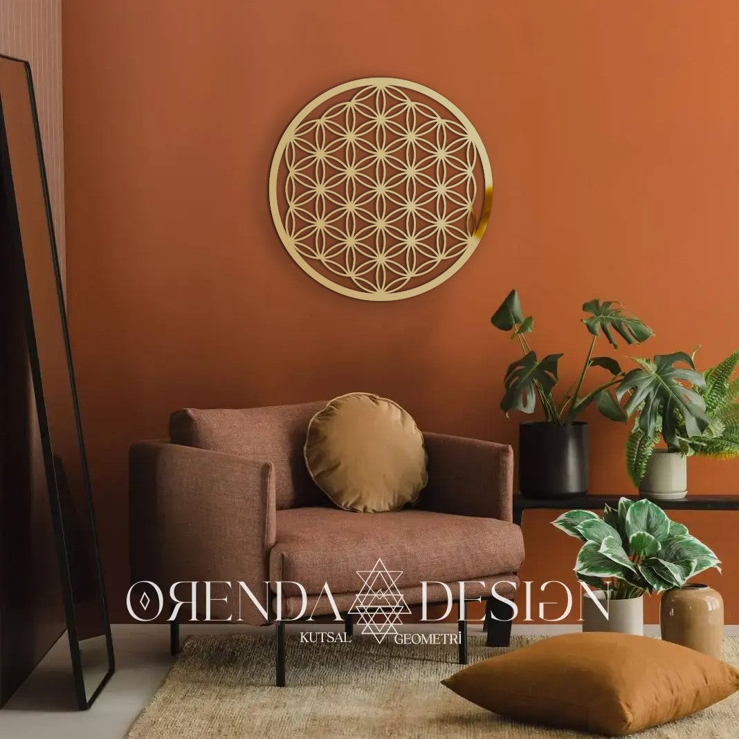 Gold Plexiglass FLOWER OF LIFE