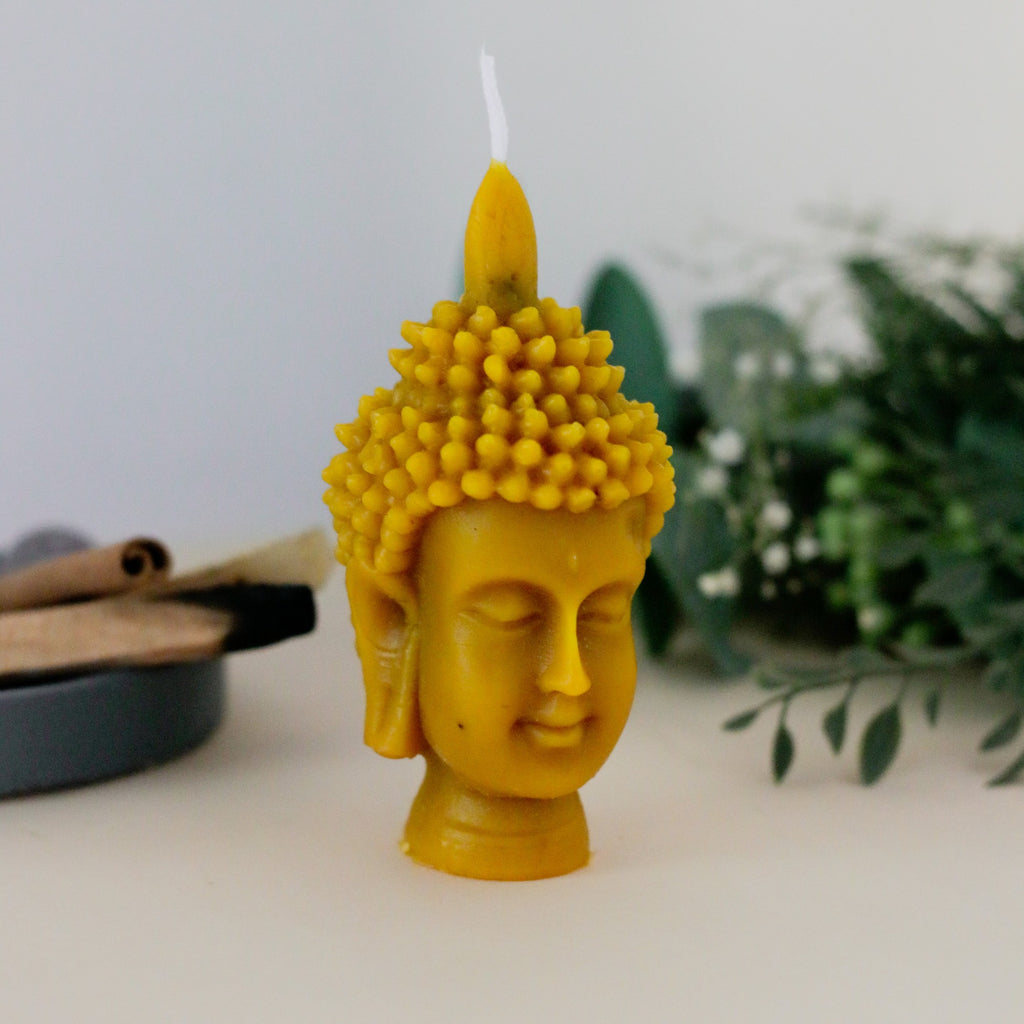 Buddha Head Beeswax Candle Model 2