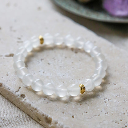 Selenite Natural Stone Bracelet (Symbol of Inner Peace)