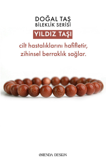 Yıldız Taşı Doğal Taş Bileklik (Işığın ve Umudun Taşı)
