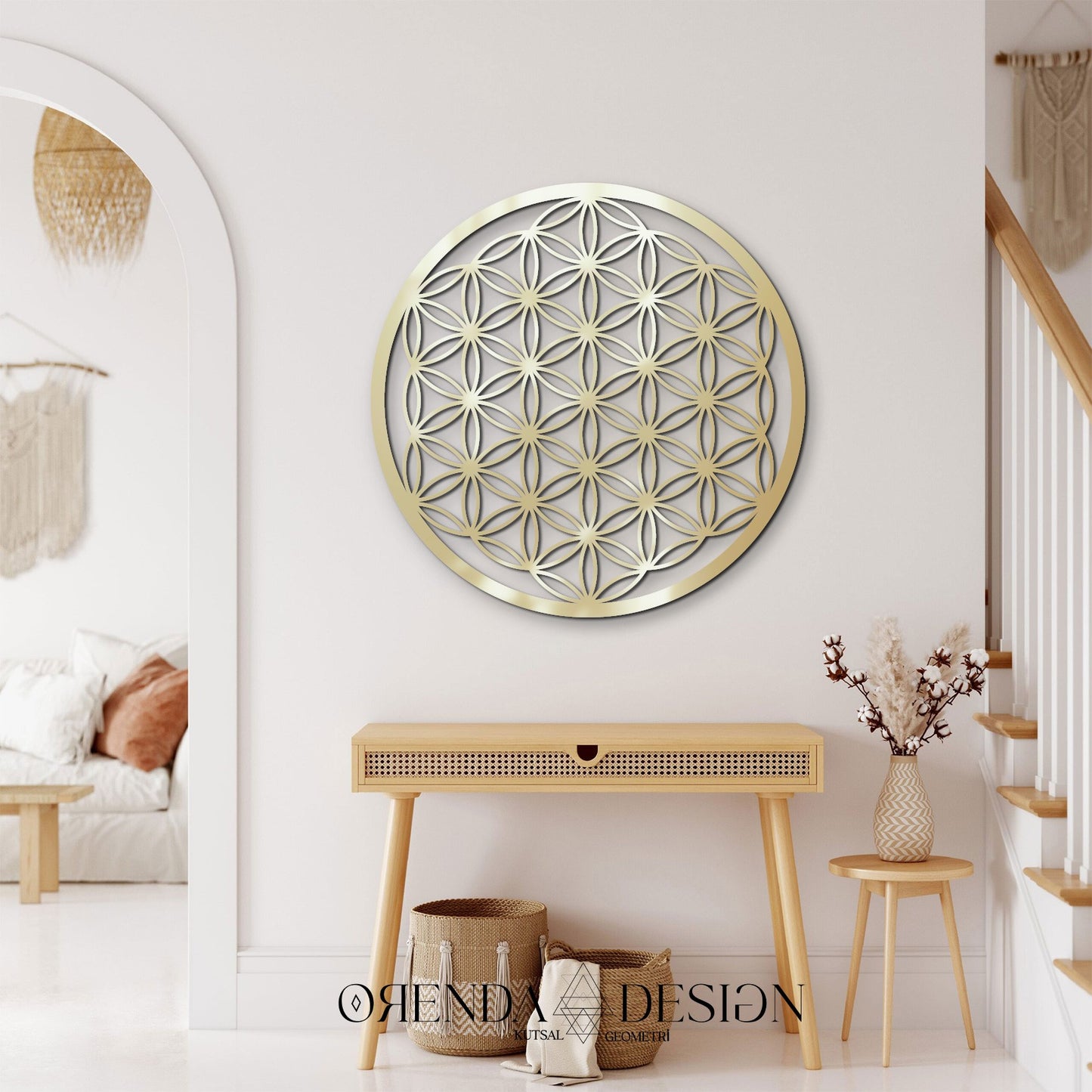 Gold Plexiglass FLOWER OF LIFE