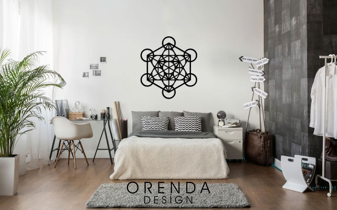 METATRON CUBE Table Wood - Black 